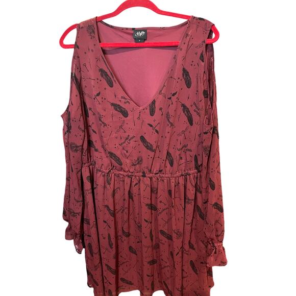 Harry Potter Sheer Cold Shoulder Dress Plus Size 2X - Picture 3 of 8